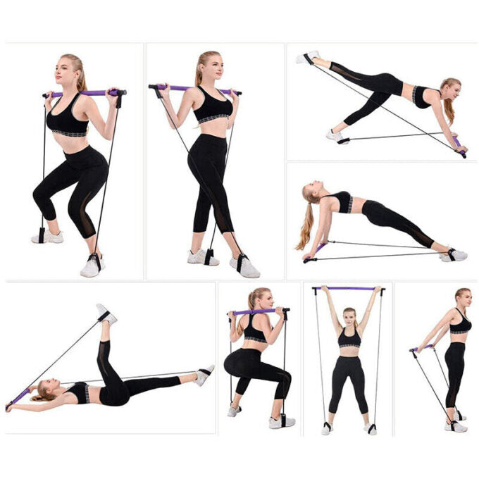 MULTI FUNCTIONAL STRETCHED PILATES BAR - Full Body Workout At Home