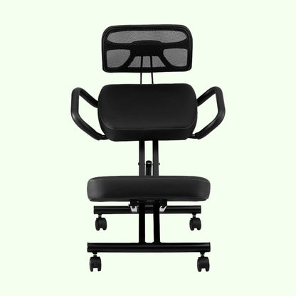 Kneeling Office Chair with Back Support - Stool with Smooth Casters