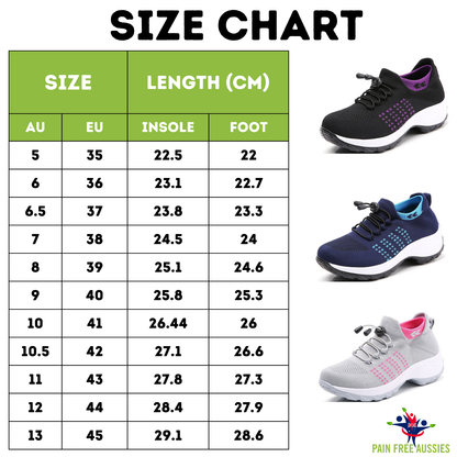 Stretch Comfort Wide Toe Shoes for Women - Comfort & Relief From All Day Walking