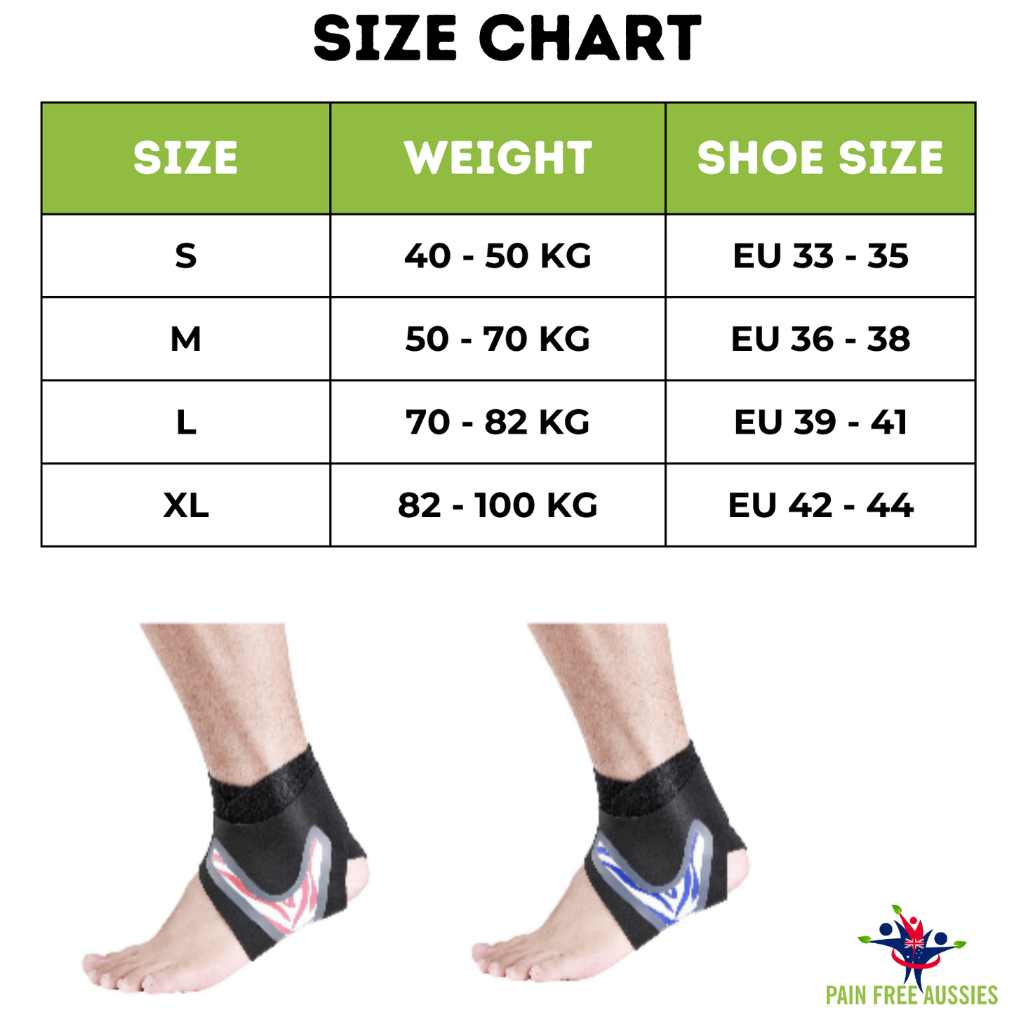 Pair of Adjustable Ankle Support Brace for Running, Hiking and All Day Long Work