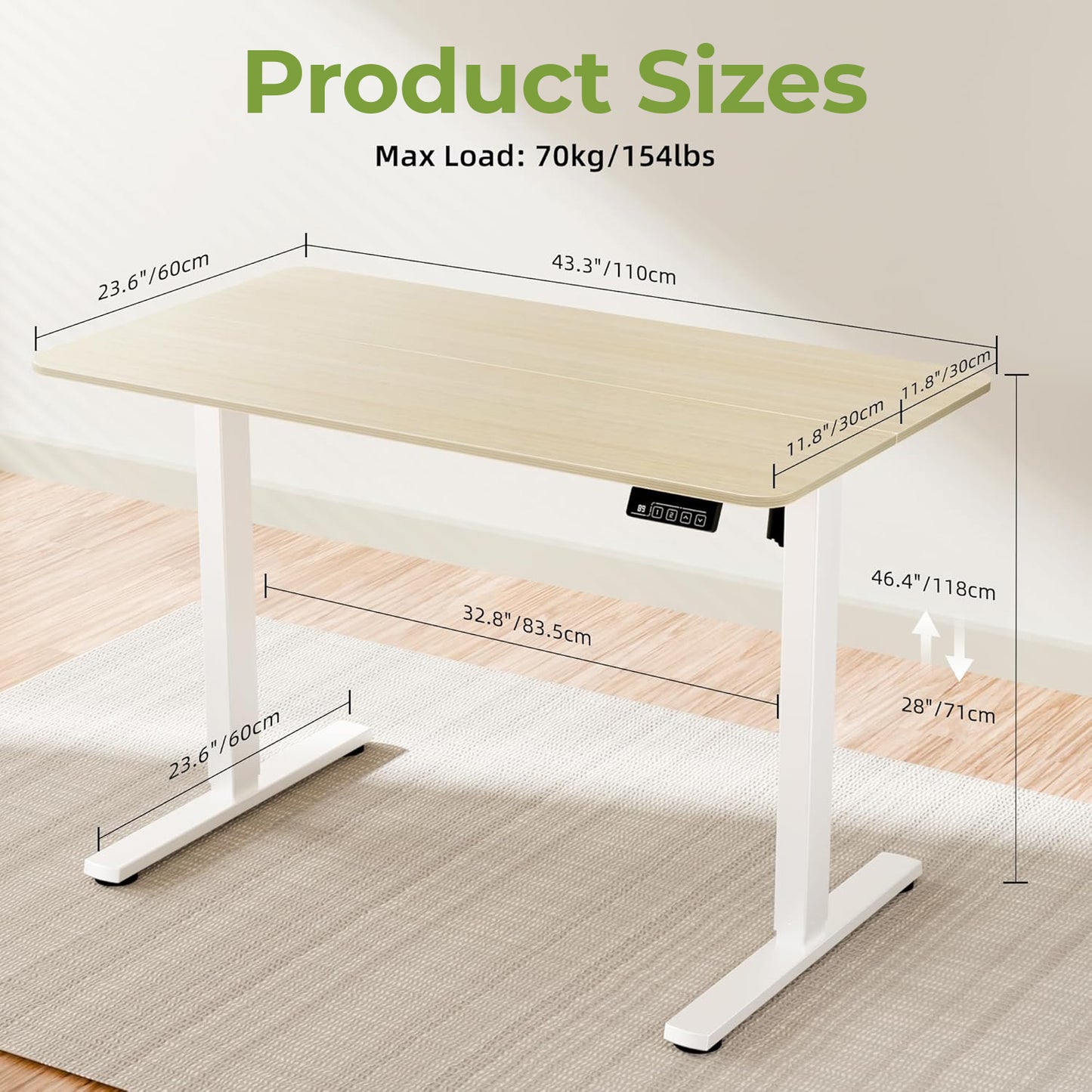 Electric Adjustable Sit-Stand Computer Table – Height-Adjustable Standing Desk