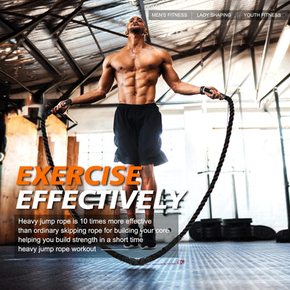 Weighted Jumping/Skipping Rope - For Strength, Cardio Training & Upper Body Fitness Ropes for Working Out