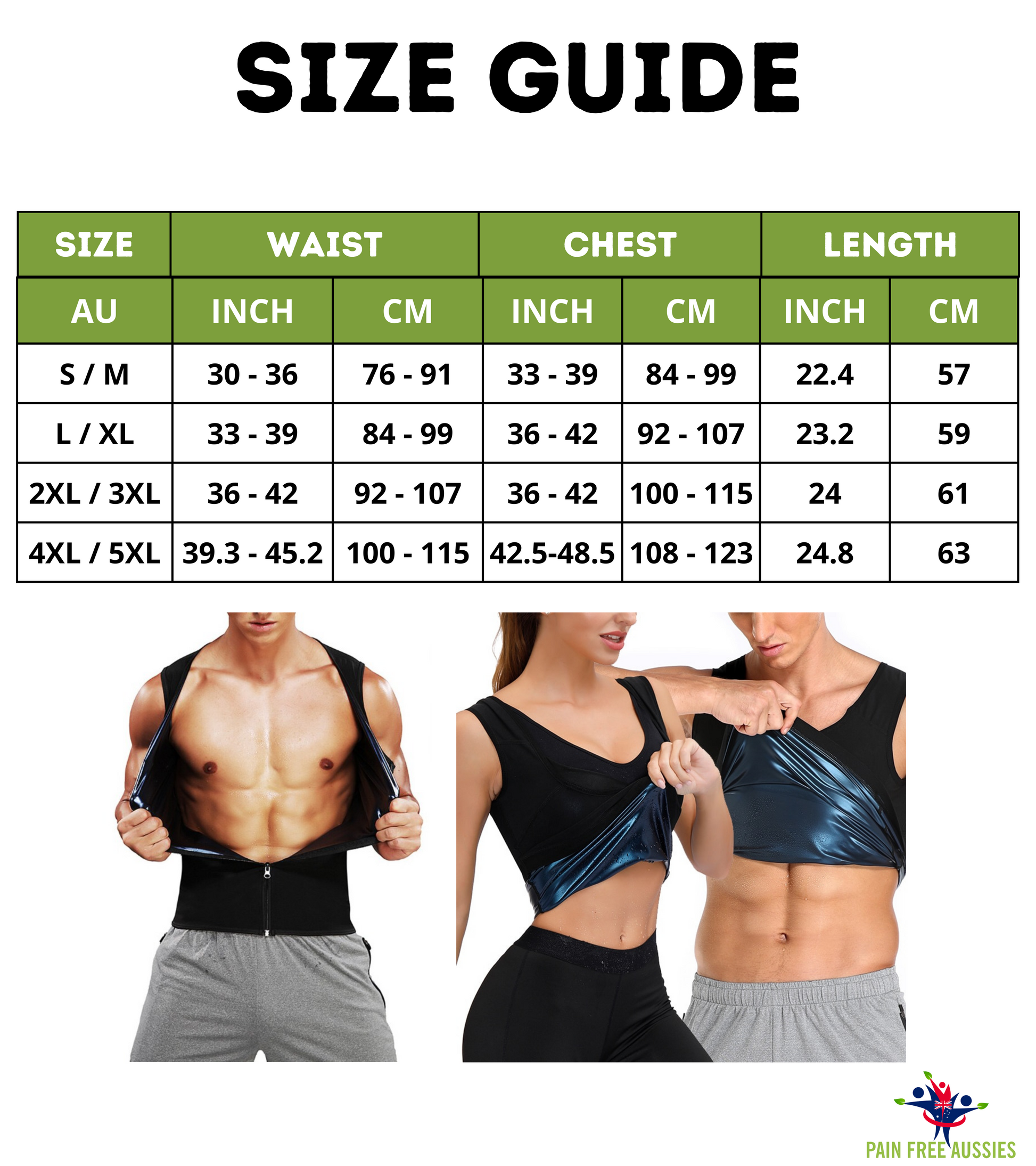 SAUNA VEST FOR BURNING CALORIES FASTER Pain Free Aussies