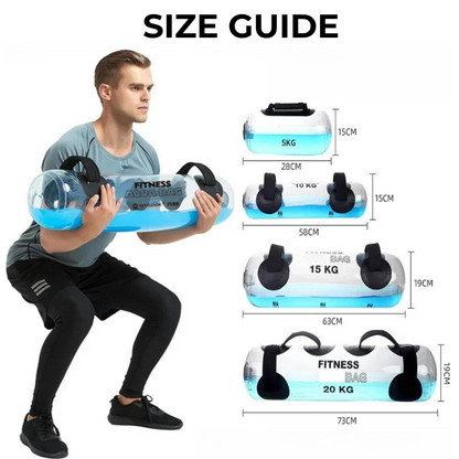 Portable Workout Water-Filled Power Bag for Strength Training and Stability Fitness