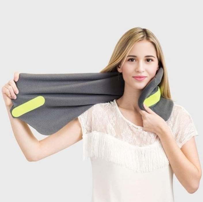 Neck Support Travel Pillow for Long Naps & Layover Flights - Compact & Comfortable