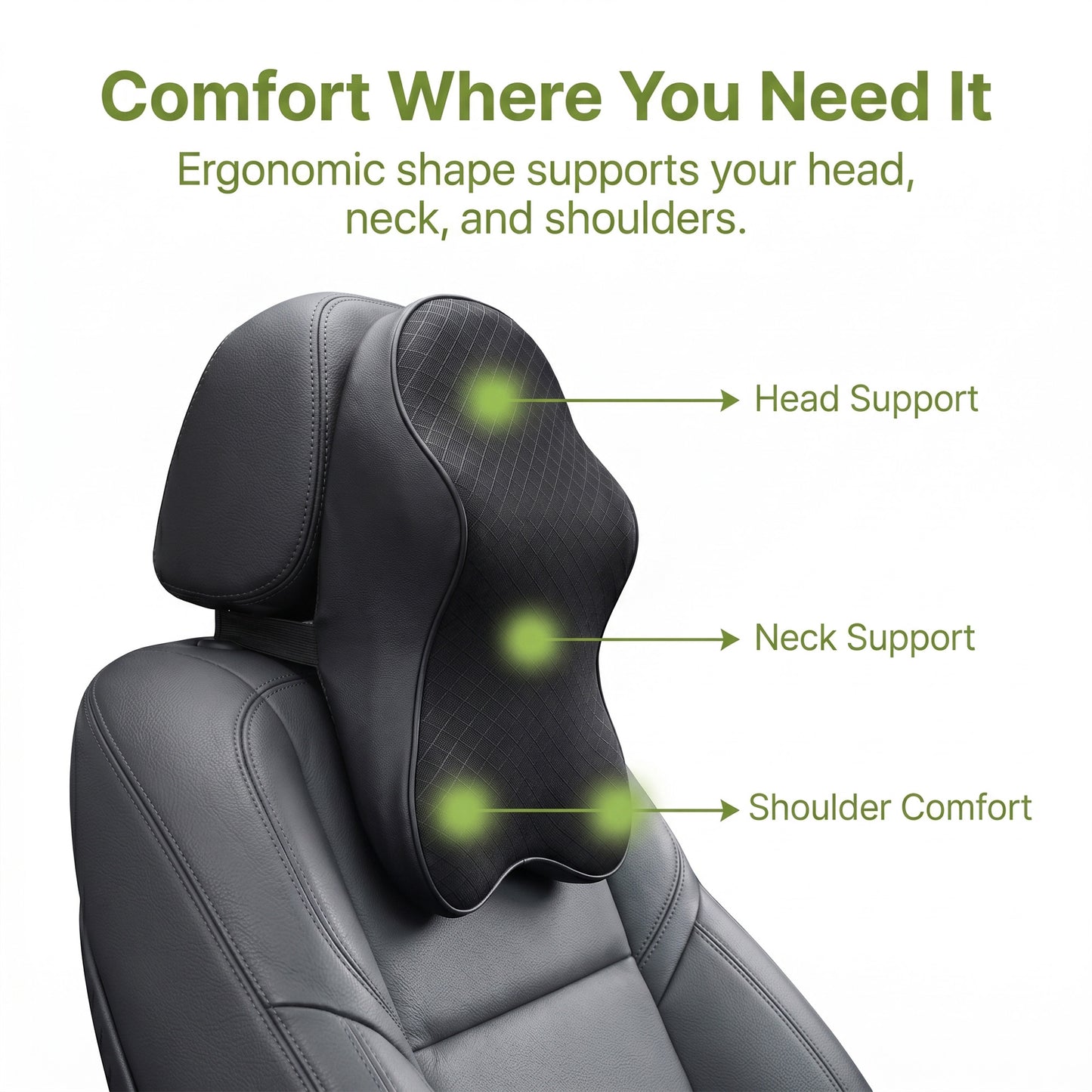 Car Seat Headrest - NECK SUPPORT CAR PILLOW
