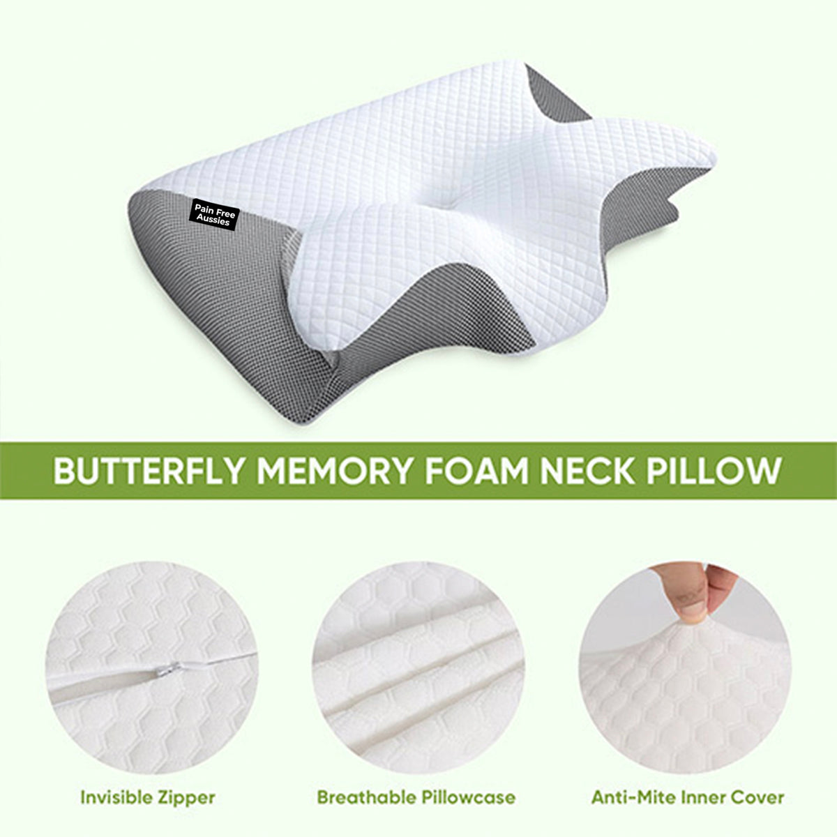 Butterfly Memory Foam Neck Pillow