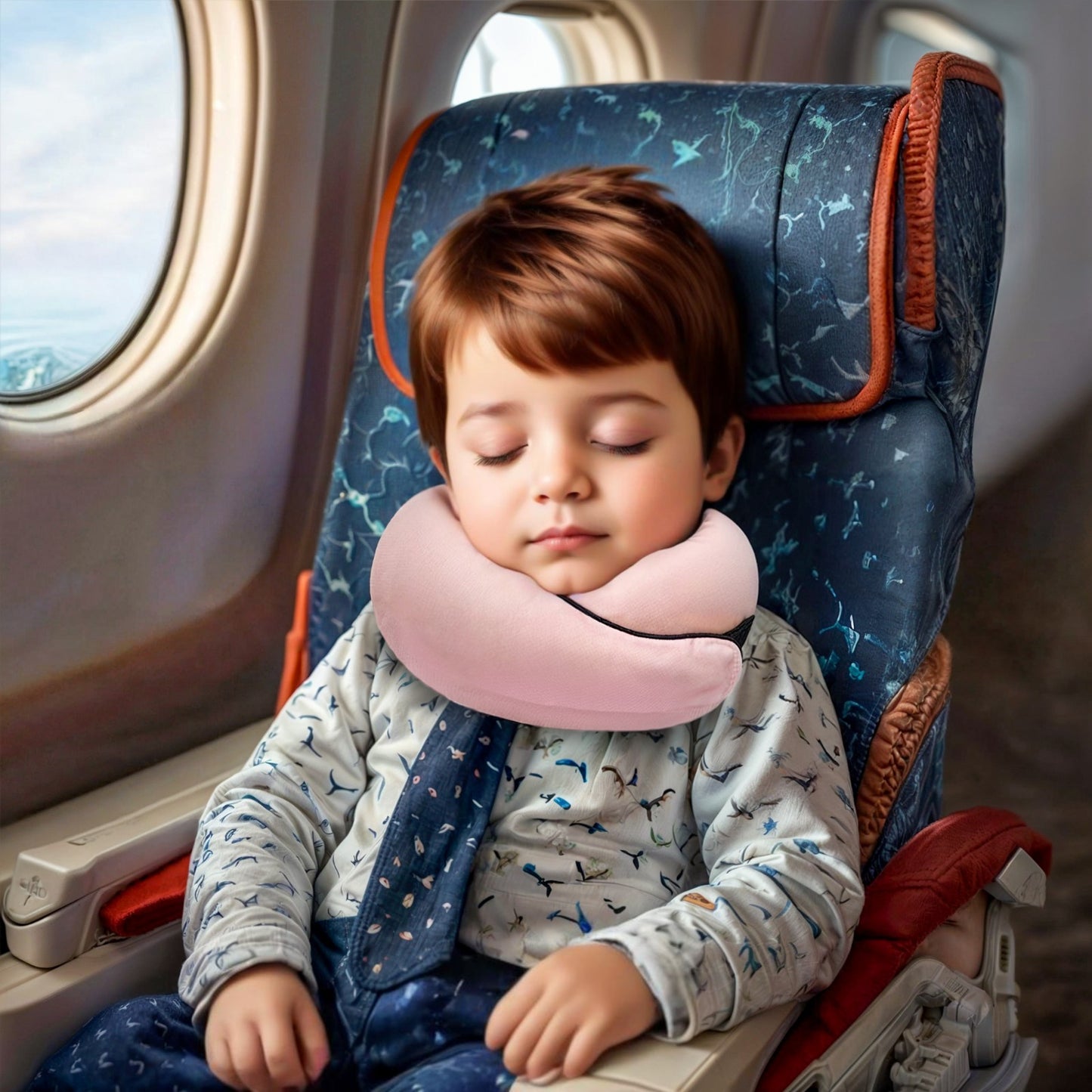 Kids Travel Neck Pillow - Comfortable and full Neck Support