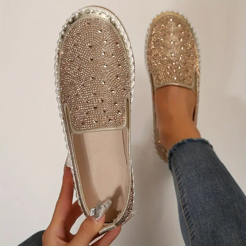 Women's Rhinestone Glitter slip-on Shoes