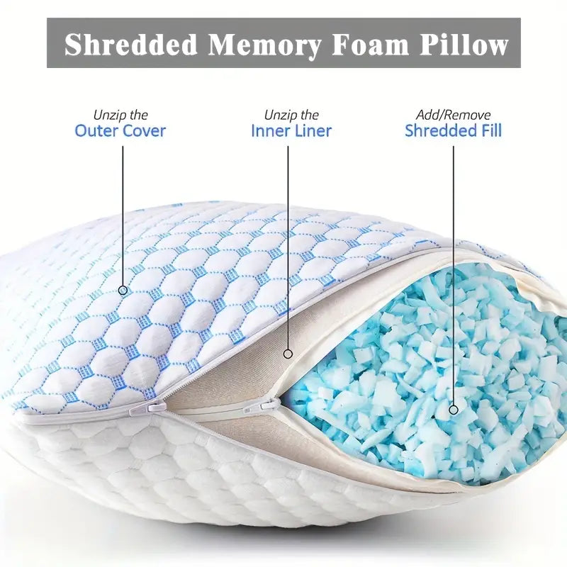Cooling Gel Infused Pillow for Hot sleepers & Back Discomfort