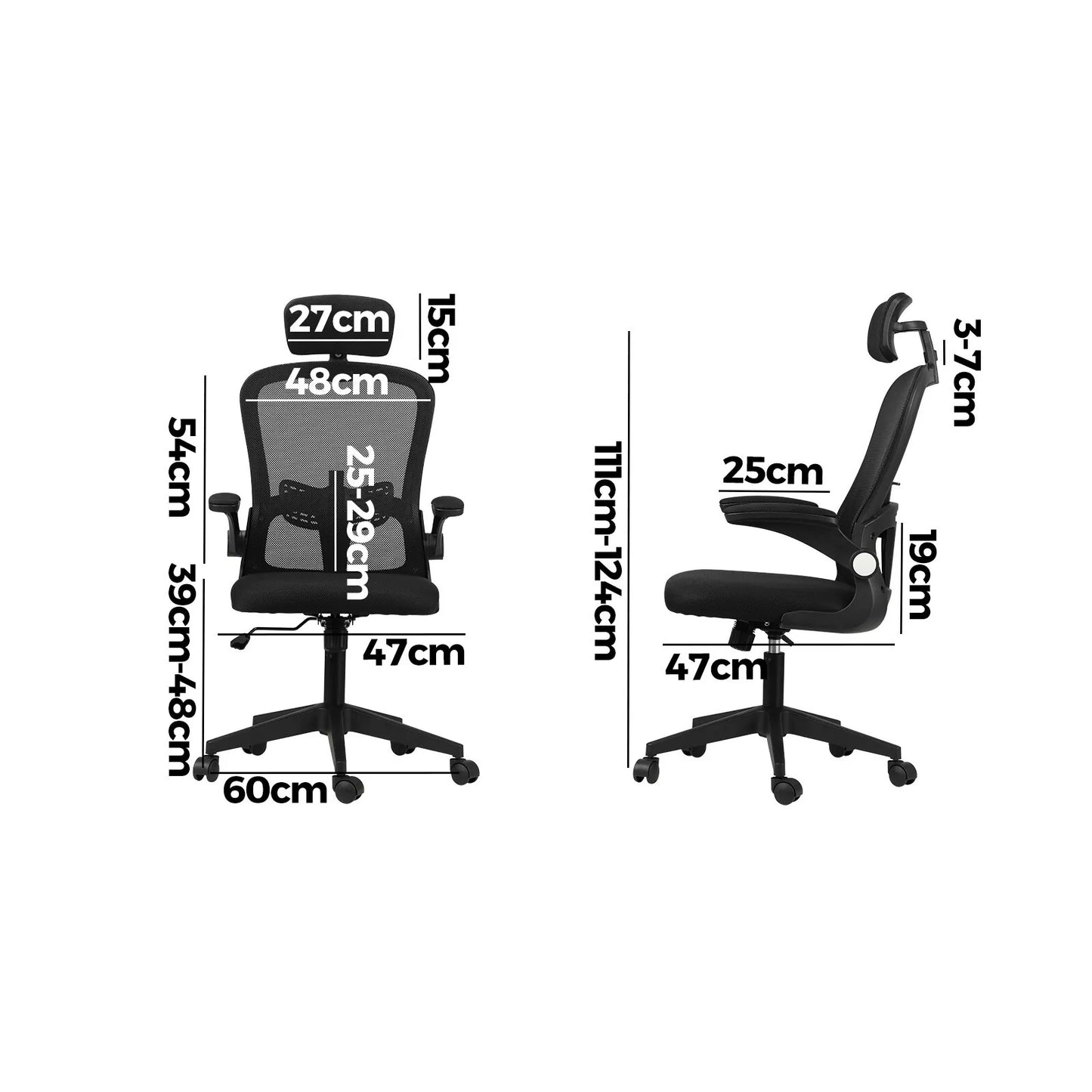 Modern Look Mesh Office Chair - Pneumatic seat height adjustment