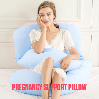 All Night Sleep Pregnancy U Pillow- Must Have for Regular Comfort & Maternity Sleep