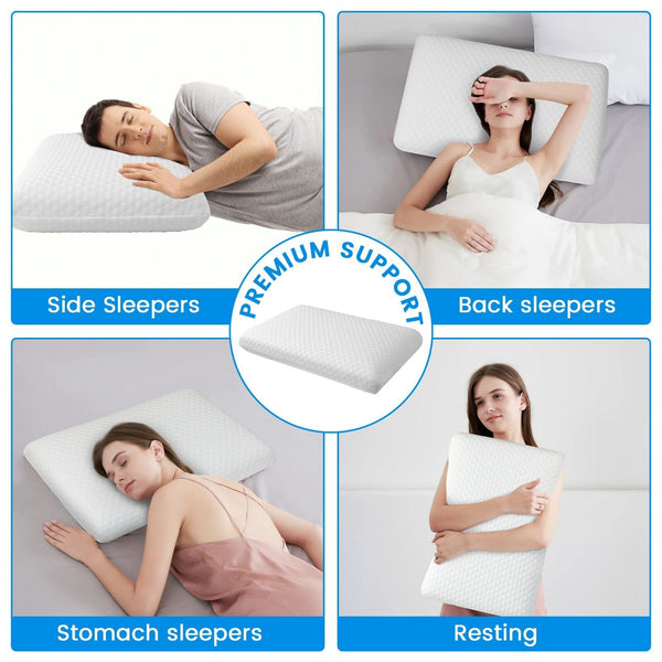 Gel Foam Pillow with Air-flow Holes - Say Goodbye to Sweaty nights