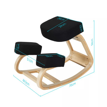 Ergonomic Wooden Kneeling Chair - Ergonomic Rocker Stool for Home and Office