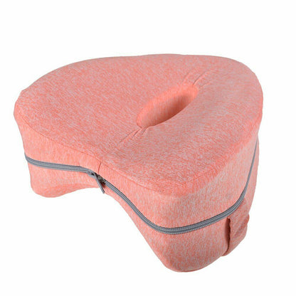 Knee Pillow Memory Foam - MEMORY FOAM - FOR BACK DISCOMFORT, SIDE SLEEPERS & PREGNANCY