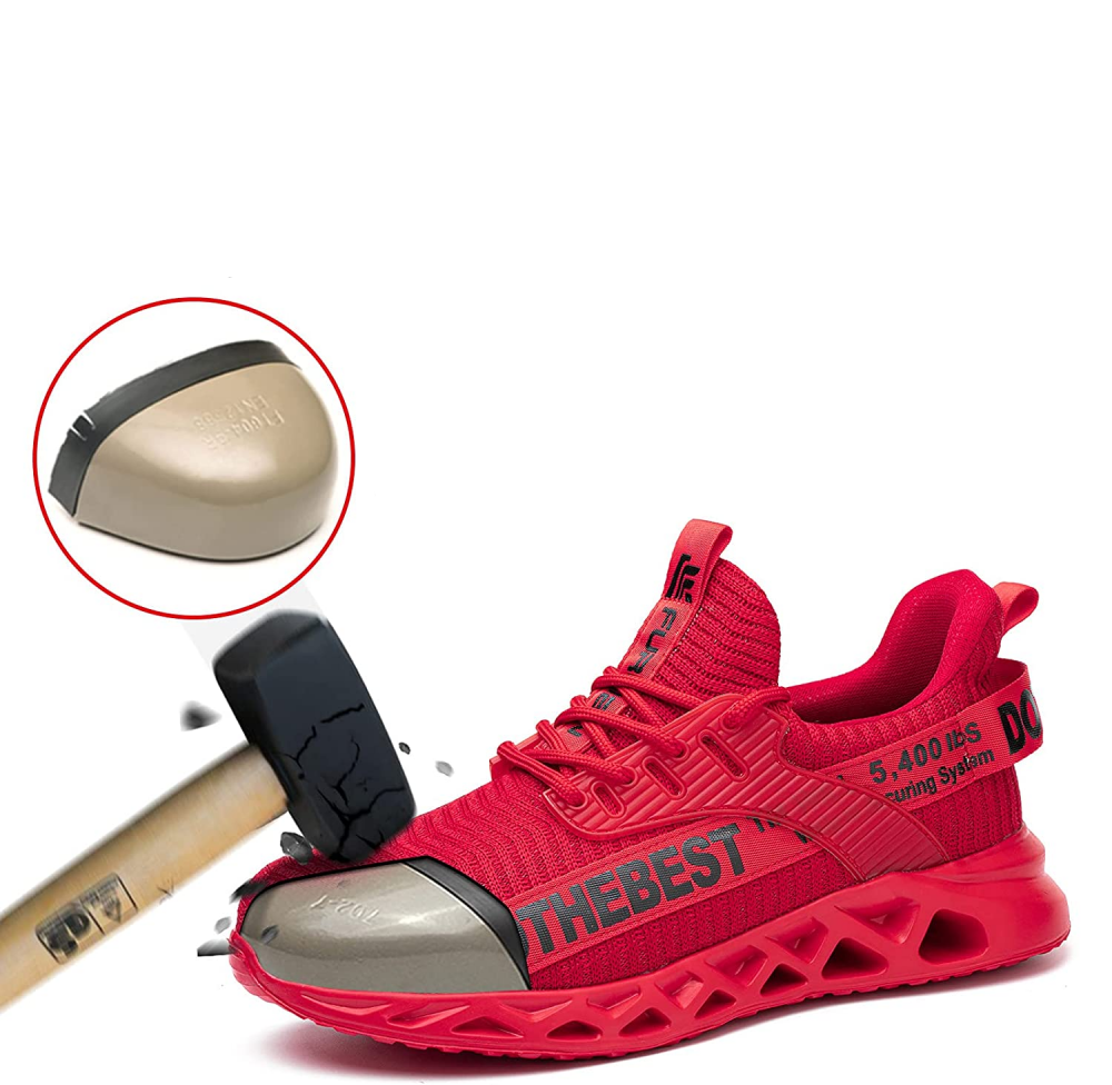 Ultra Lightweight Safety Shoes Breathable Steel Toe Non Slip Work Shoes Pain Free Aussies